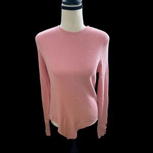 Scoop Ribbed Long Sleeve Size XXL Pink Bodysuit NWT ❣️